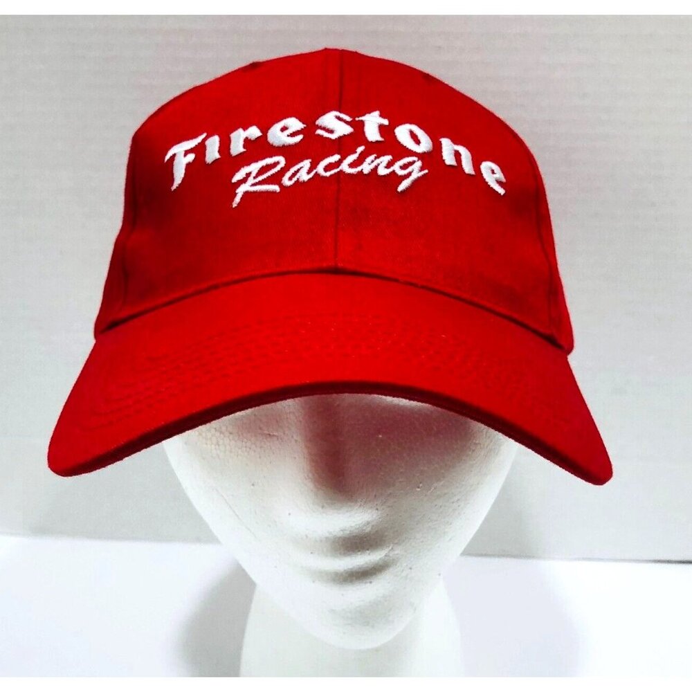 Firestone Racing Baseball Trucker Hat Snapback Embroidered Red Cotton‎